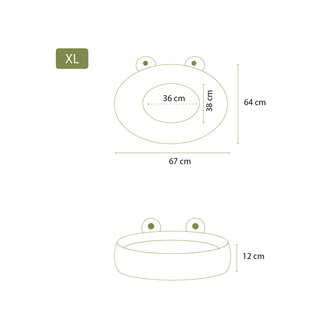 Cama Rana Donut Para Mascotas Terciopelo Suave Talla XL