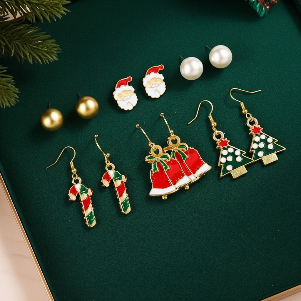 Aurora® ( Pack de 6 aretes Navideños )