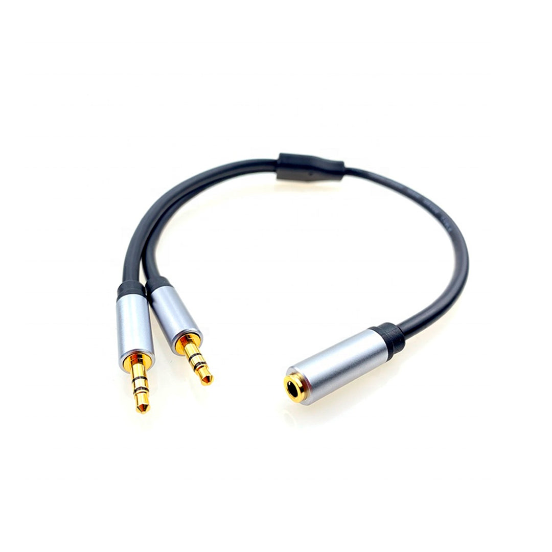 Cable Divisor Audio 3.5mm AC0-08 Dorado 27.5cm