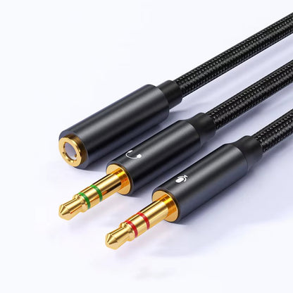 Cable Divisor Audio 3.5mm AC0-08 Dorado 27.5cm