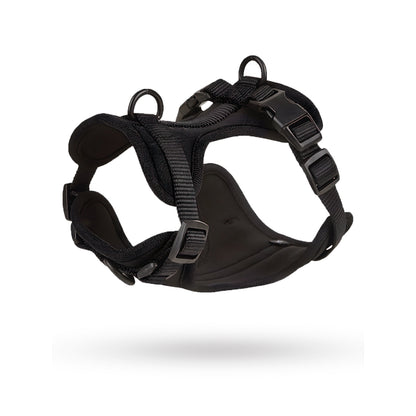 Correa y Pechera Ajustable Para Perros Negro - Talla S