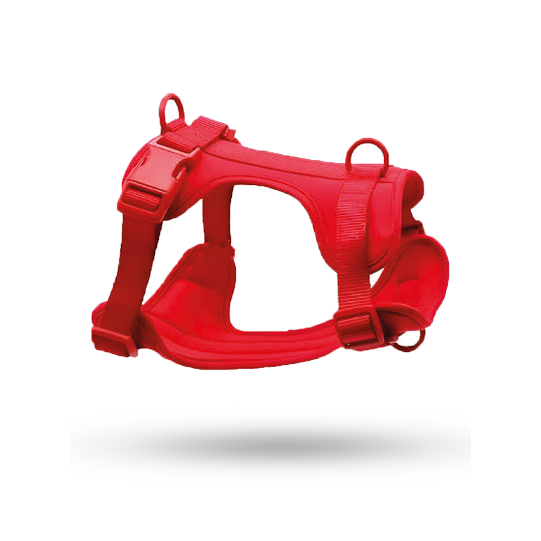 Correa y Pechera Ajustable Para Perros Rojo - Talla S