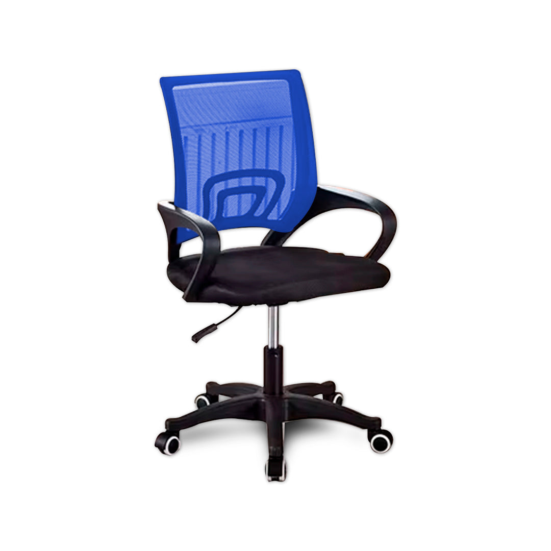 Silla Ergonómica CRN-010-BL Giratoria Azul-Negra