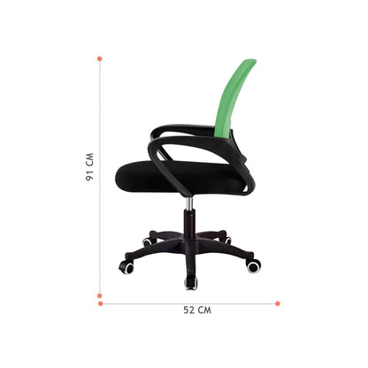 Silla Ergonómica CRN-010-GN Giratoria Verde-Negra