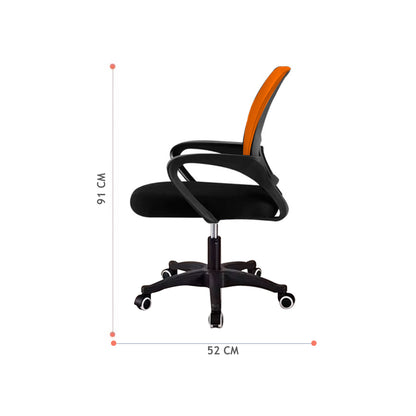 Silla Ergonómica CRN-010-OG Giratoria Naranja-Negra