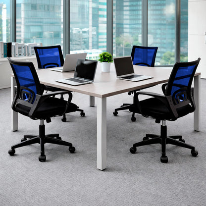 Silla Ergonómica CRN-010-BL Giratoria Azul-Negra