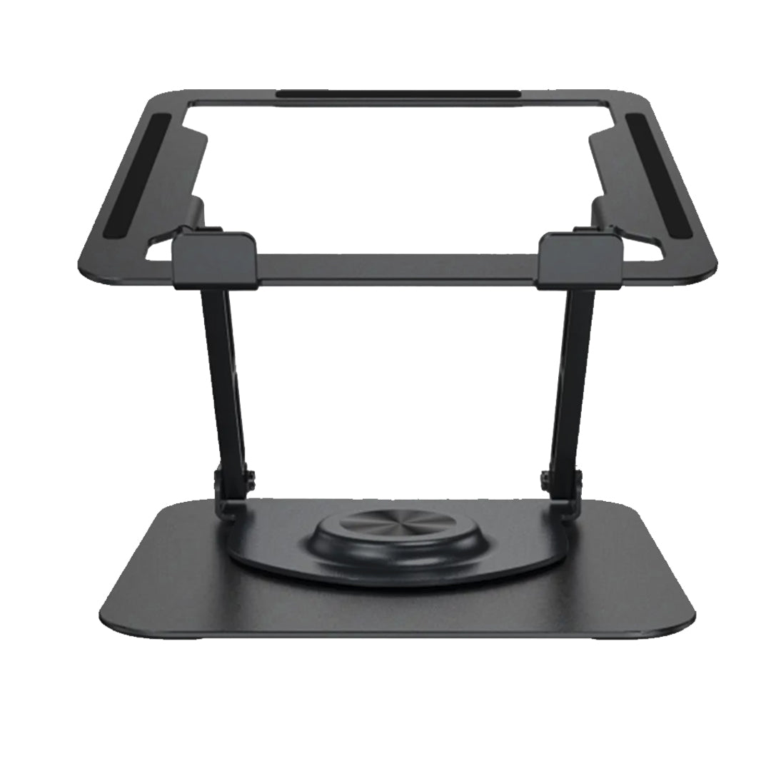 Soporte de aluminio Para Laptop Base Giratoria Plegable HF147 Negro