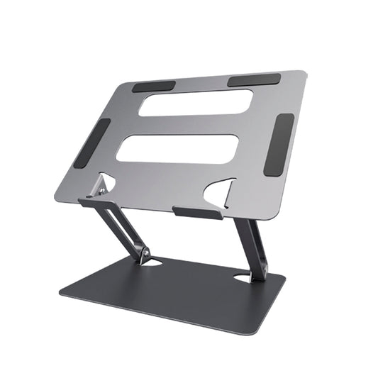 Soporte de Escritorio Para Laptop Plegable Aluminio Ergonomico HL303 Gris Oscuro