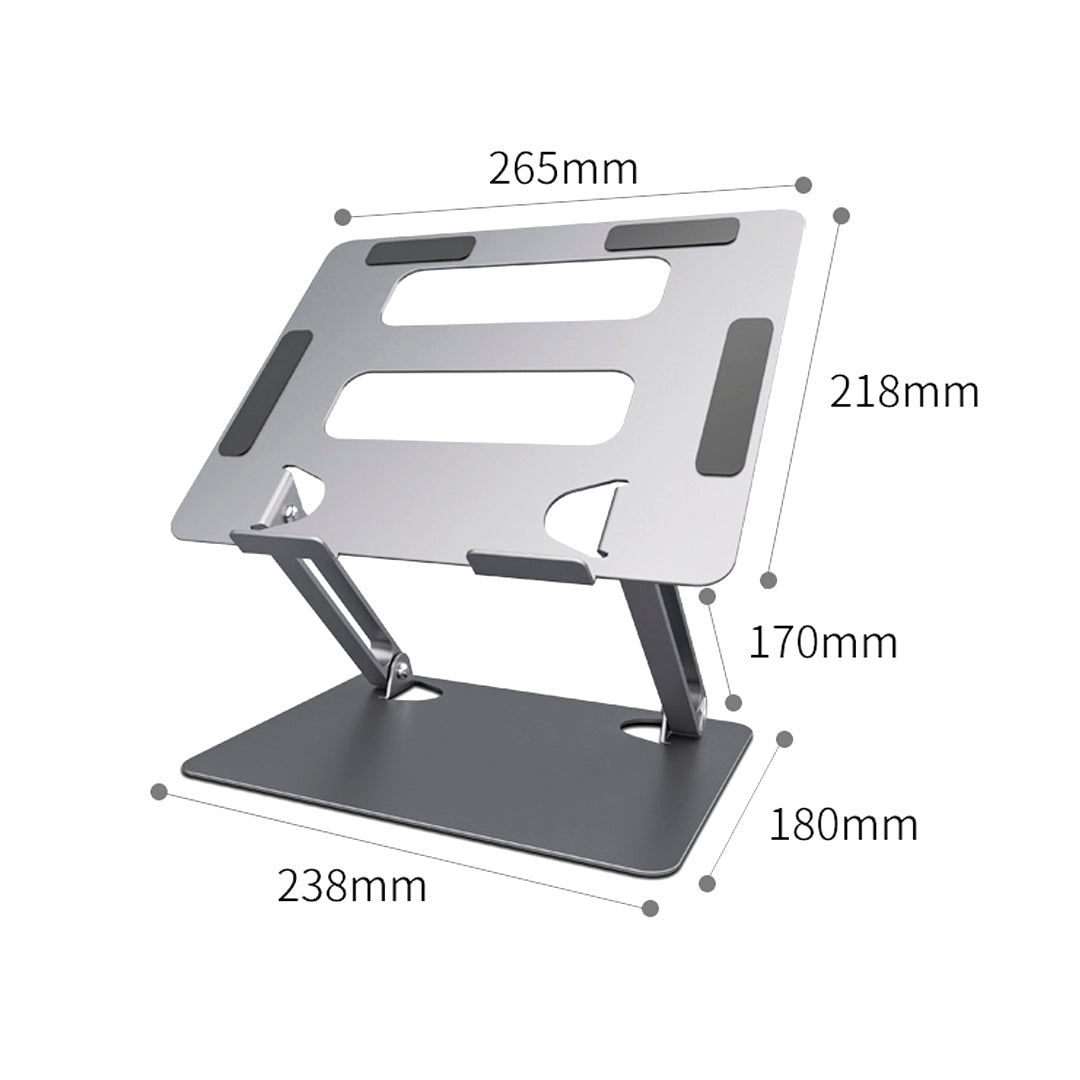 Soporte de Escritorio Para Laptop Plegable Aluminio Ergonomico HL303 Silver