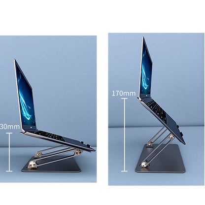 Soporte de Escritorio Para Laptop Plegable Aluminio Ergonomico HL303 Gris Oscuro