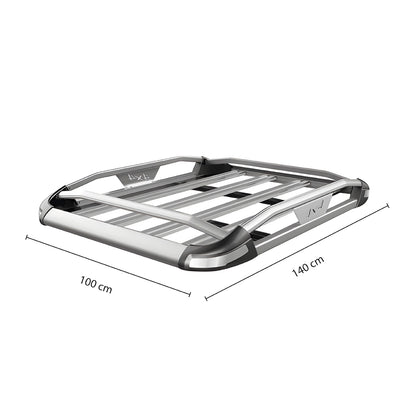 Parrilla Portaequipaje Universal 4x4 Aluminio 140x100 Plata