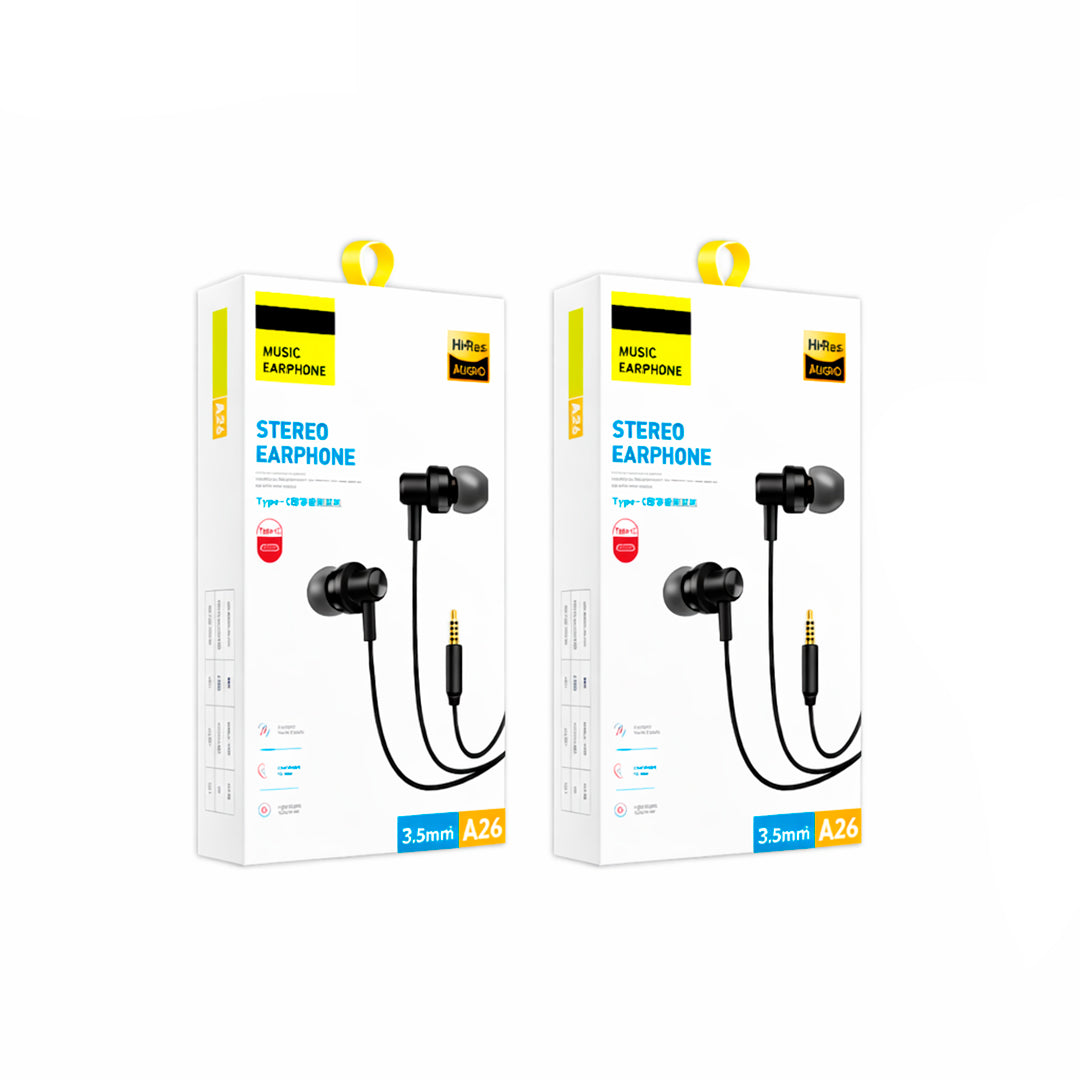 Audífonos NPHE-06 Jack 3.5mm Stereo Negro
