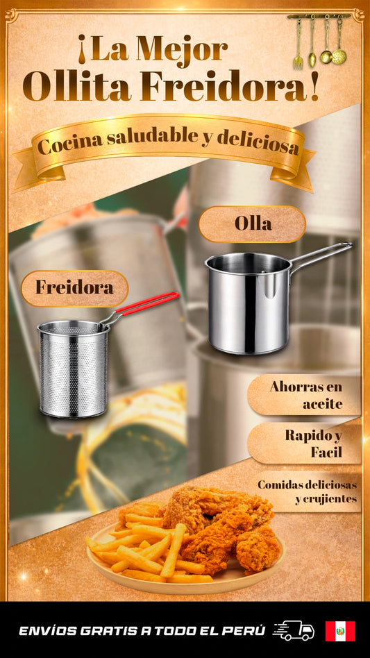 Ollita Freidora 🍟 Frituras más crujientes y rápidas en casa sin ensuciar tu cocina