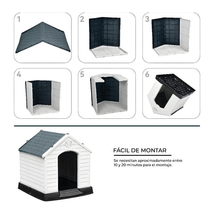 Casa Para Perro Raza Mediana Grande 90x103x93cm Rojo -TallaXL