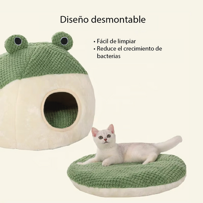 Cama Rana Cueva Para Mascotas Suave - Talla M