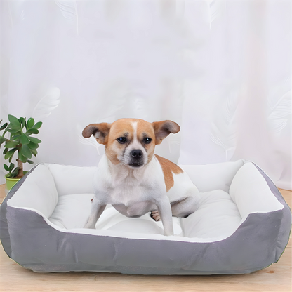 Cama Para Perros Antideslizante y Lavable Gris- Talla S