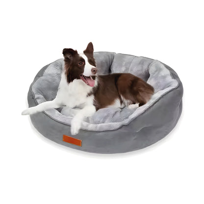 Cama Para Perros Acolchado Suede Gris - Talla S
