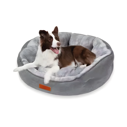 Cama Para Perros Acolchado Suede Gris - Talla M