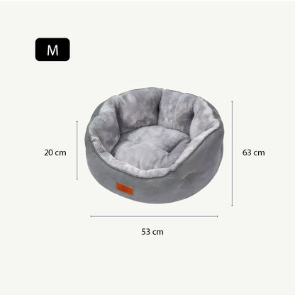 Cama Para Perros Acolchado Suede Gris - Talla M