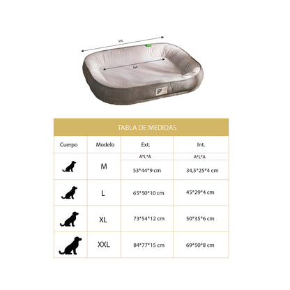 Cama Para Mascotas Extra Suave Gris Blanco - Talla M