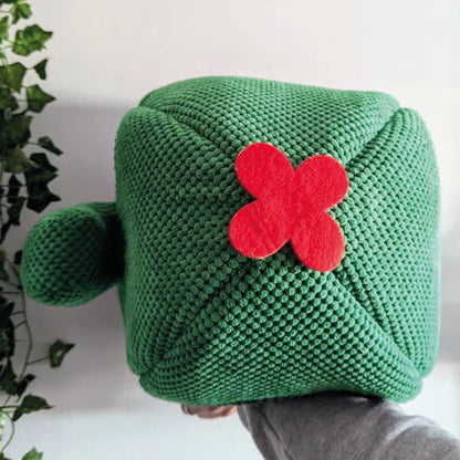 Cama Cactus Cueva Para Gatos Chenille Verde Esmeralda