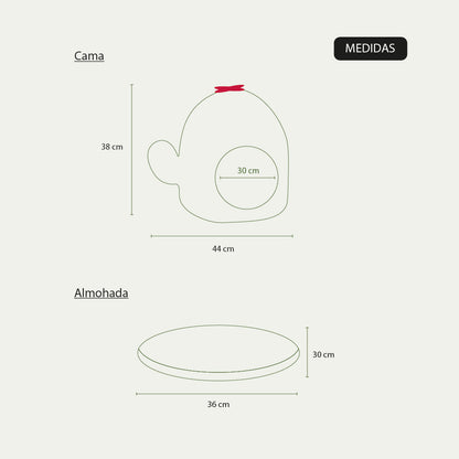 Cama Cactus Cueva Para Gatos Chenille Verde Esmeralda