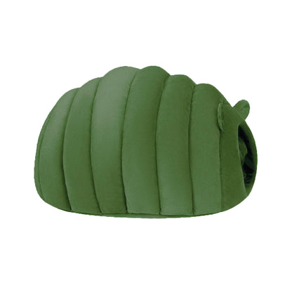 Cama Oruga Cueva Para Gatos Suave Acogedora Verde - Talla S
