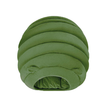 Cama Oruga Cueva Para Gatos Suave Acogedora Verde - Talla S