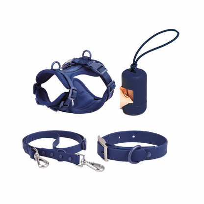 Pack Arnés + Collar + Correa + Dispensador Azul Oscuro- Talla M