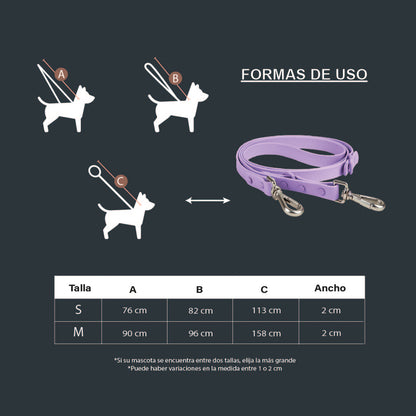 Correa y Pechera Ajustable Para Perros Negro - Talla S