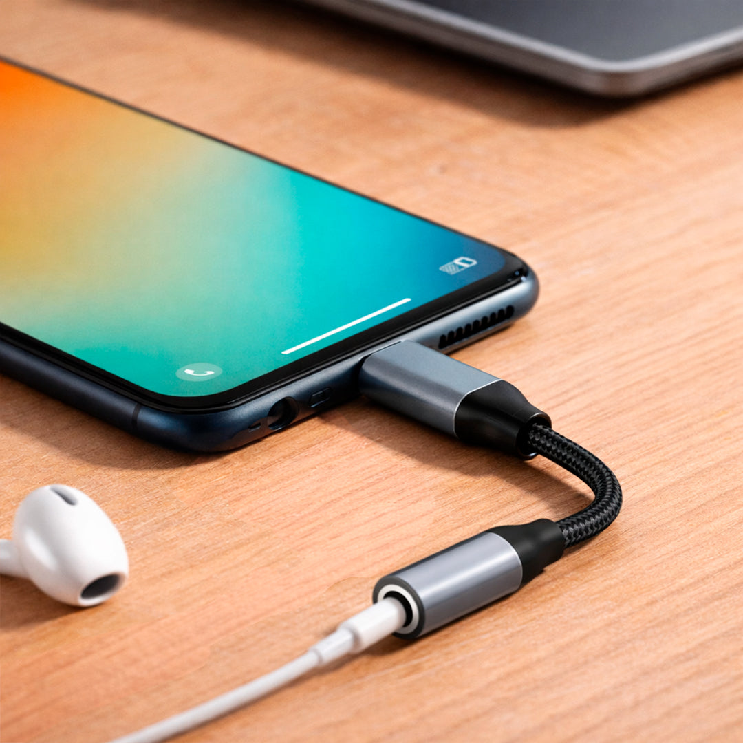 Cable Adaptador USB-C a 3.5mm TCEA-01 Negro Gris