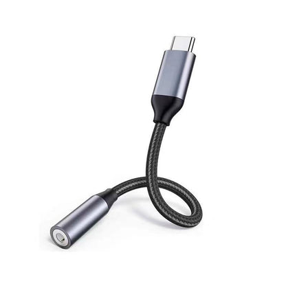 Cable Adaptador USB-C a 3.5mm TCEA-01 Negro Gris