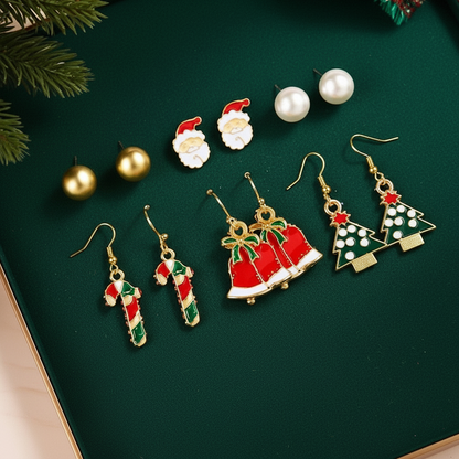 Aurora® ( Pack de 6 aretes Navideños )